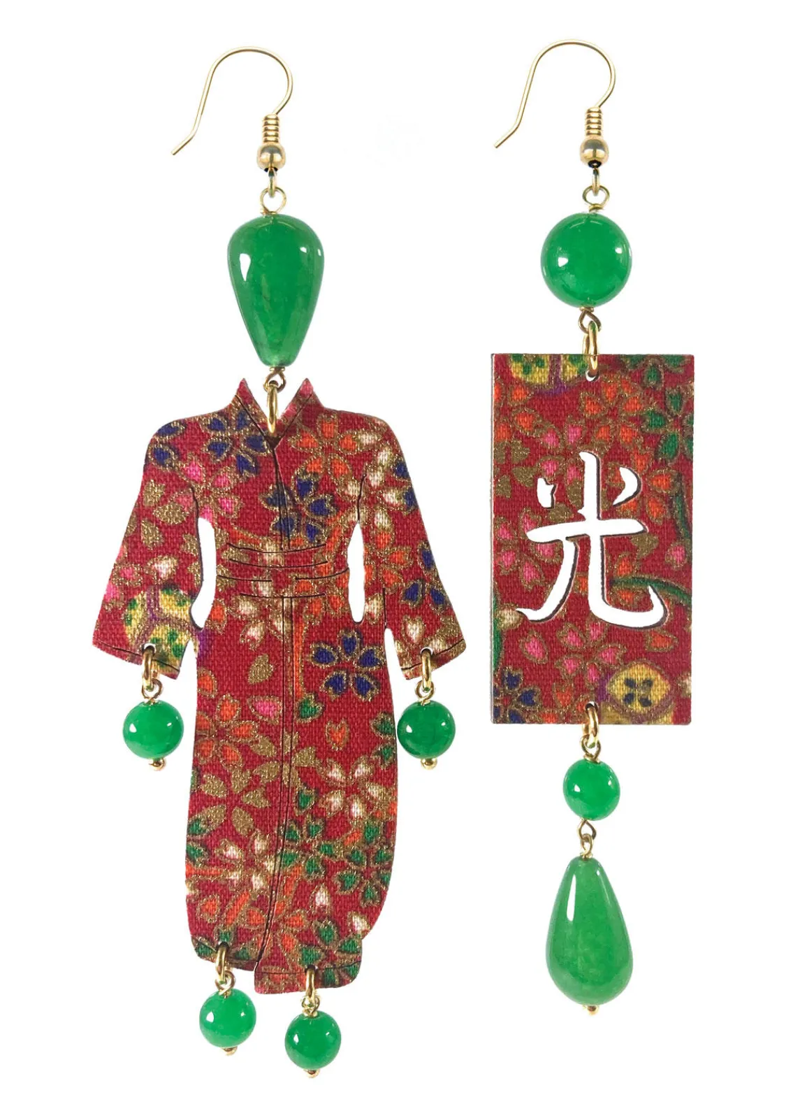 Lebole Maison Orecchini Kimono Grande Verde