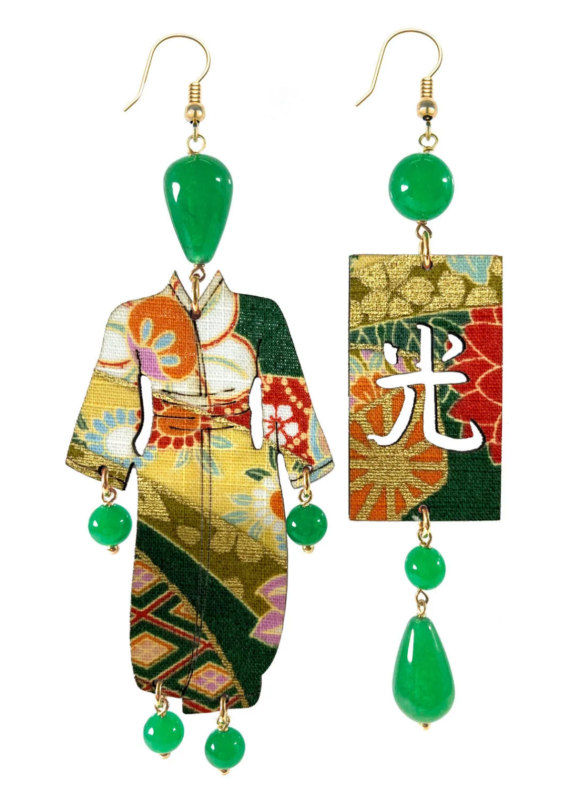 Lebole Maison Orecchini Kimono Grande Verde
