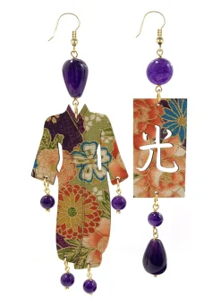 Lebole Maison Orecchini Kimono Grande Viola