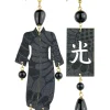 Lebole Maison Orecchini Kimono Inciso Grande Nero