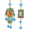 Lebole Maison Orecchini Kimono Mini Azzurro
