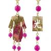 Lebole Maison Orecchini Kimono Mini Fucsia
