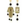 Lebole Maison Orecchini Kimono Mini Oro Nero