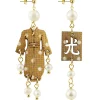 Lebole Maison Orecchini Kimono Mini Pois Marrone Perla