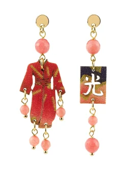 Lebole Maison Orecchini Kimono Mini Rosa Sfumato