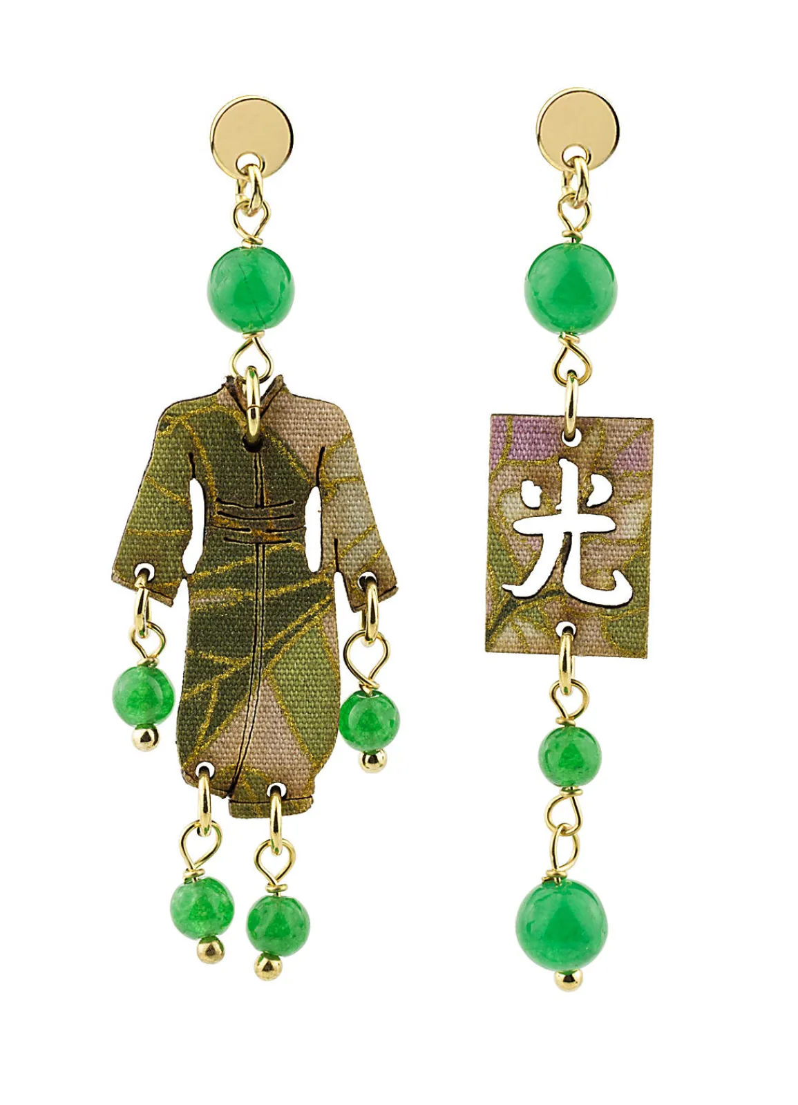 Lebole Maison Orecchini Kimono Mini Verde