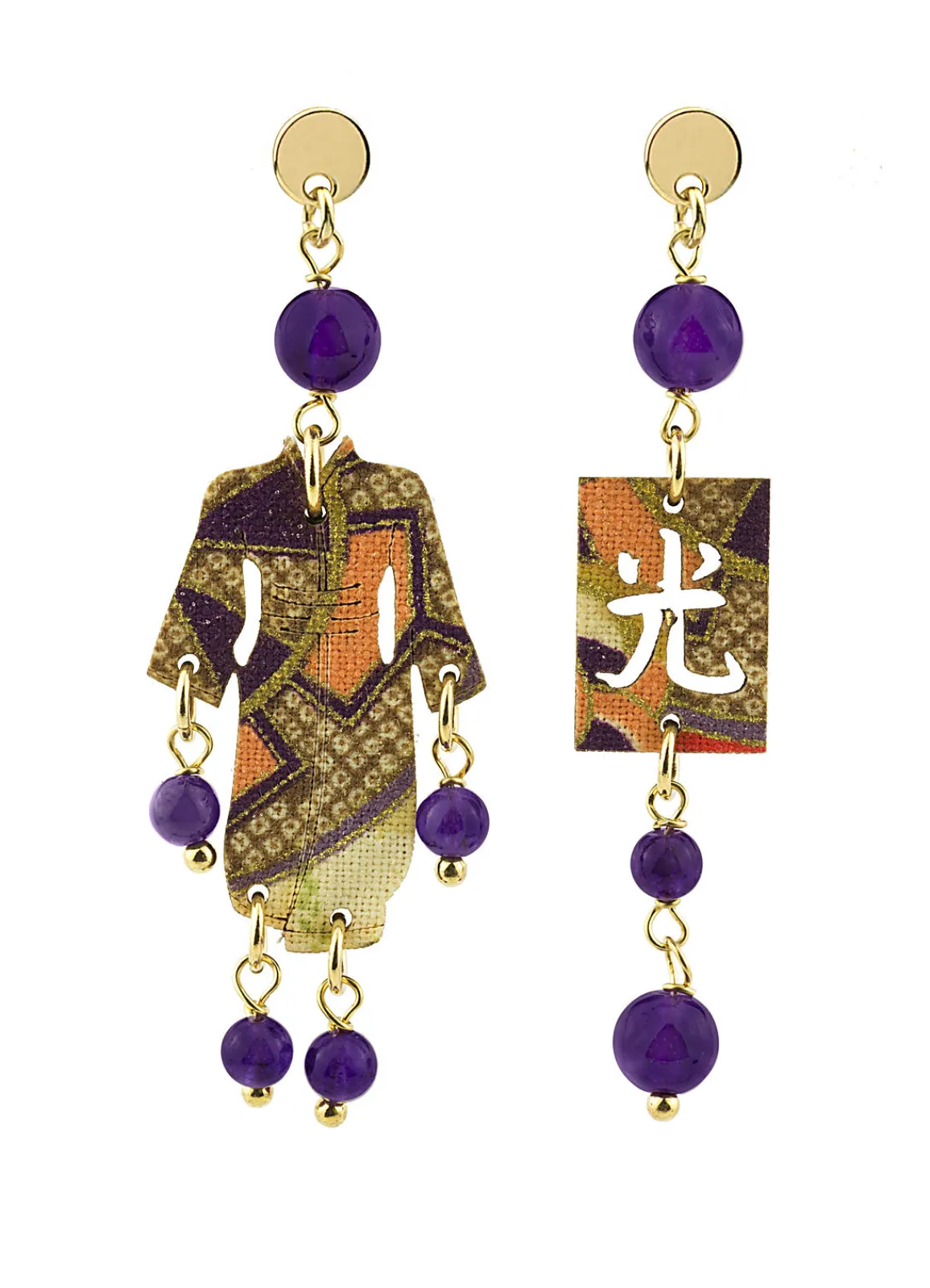 Lebole Maison Orecchini Kimono Mini Viola