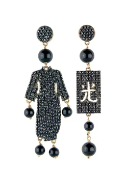 Lebole Maison Orecchini Kimono Must Pietra Nero