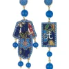Lebole Maison Orecchini Kimono Must Tessuto Blu