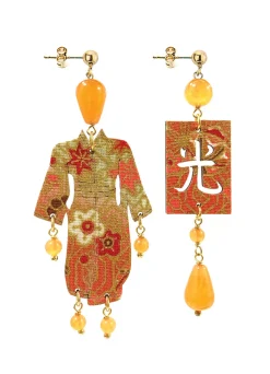 Lebole Maison Orecchini Kimono Piccolo Arancio