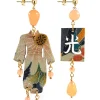 Lebole Maison Orecchini Kimono Piccolo Arancio Chiaro