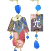 Lebole Maison Orecchini Kimono Piccolo Azzurro