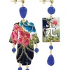 Lebole Maison Orecchini Kimono Piccolo Blu
