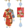 Lebole Maison Orecchini Kimono Piccolo Celeste