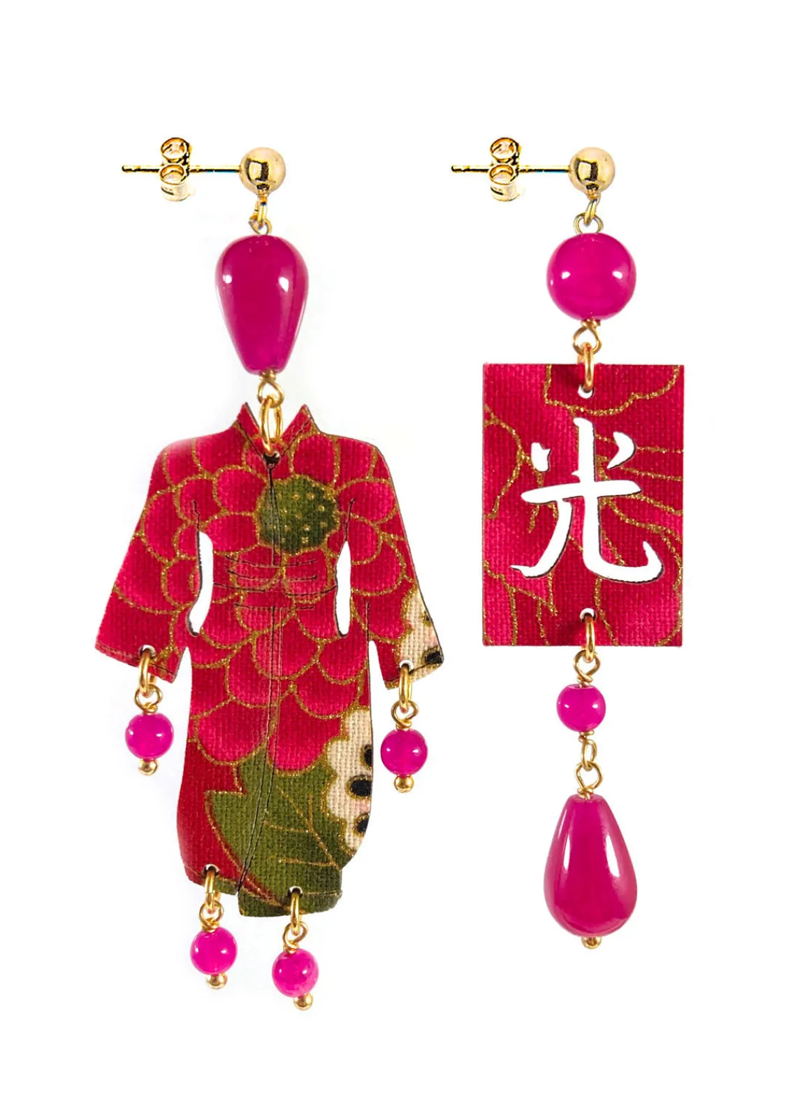 Lebole Maison Orecchini Kimono Piccolo Fucsia