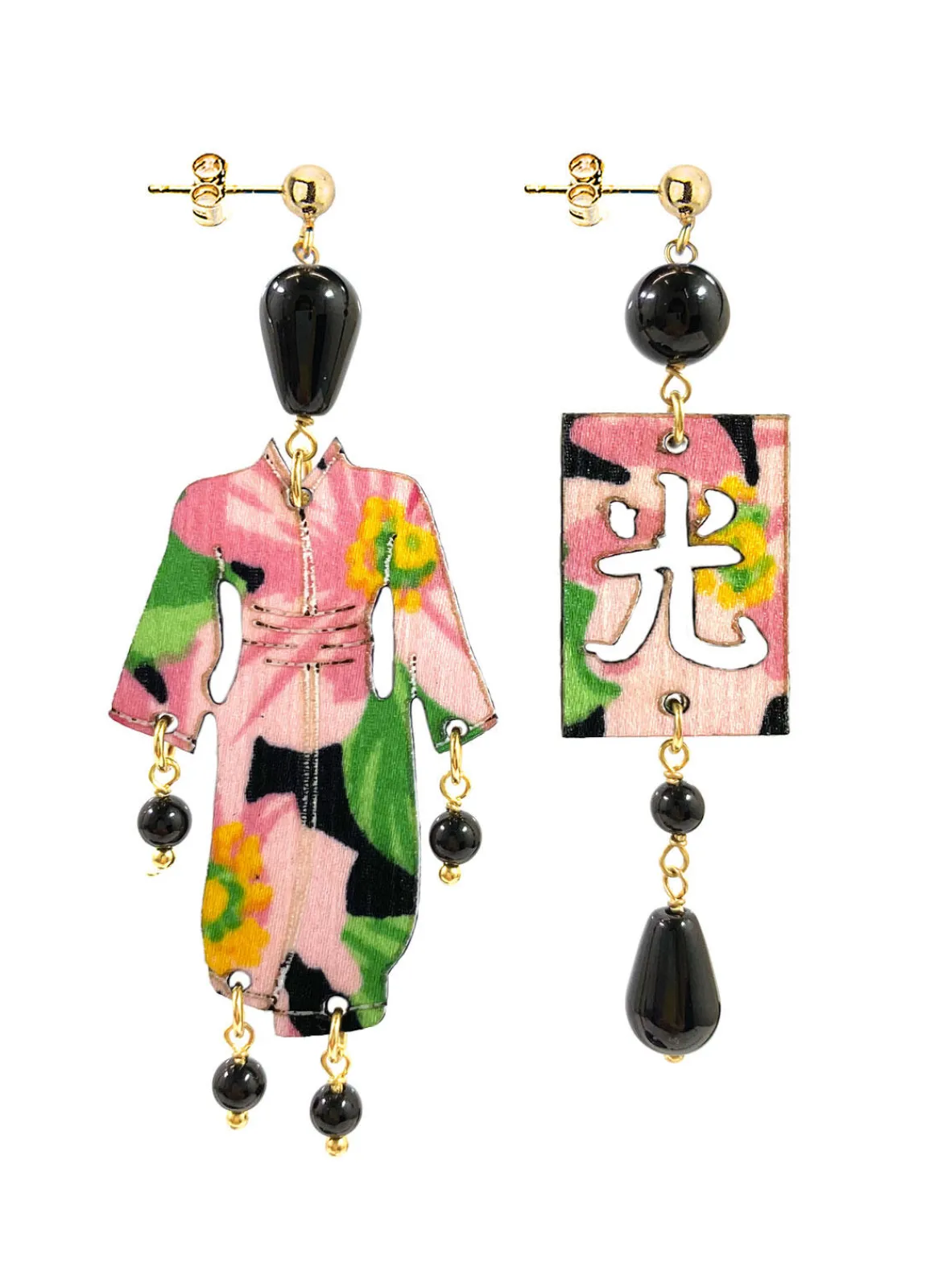 Lebole Maison Orecchini Kimono Piccolo Nero