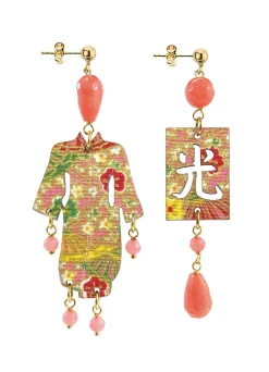 Lebole Maison Orecchini Kimono Piccolo Rosa Sfaccettato