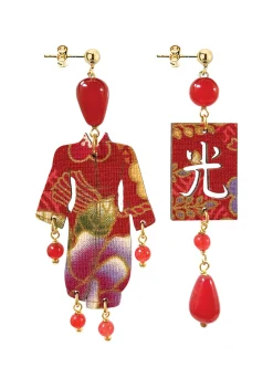 Lebole Maison Orecchini Kimono Piccolo Rubino