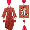Lebole Maison Orecchini Kimono Piccolo Rubino