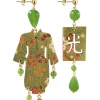 Lebole Maison Orecchini Kimono Piccolo Verde Oliva