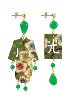 Lebole Maison Orecchini Kimono Piccolo Verde