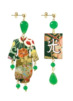 Lebole Maison Orecchini Kimono Piccolo Verde