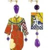 Lebole Maison Orecchini Kimono Piccolo Viola
