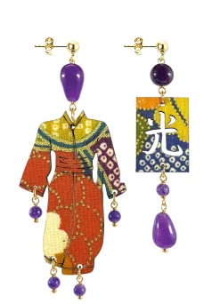 Lebole Maison Orecchini Kimono Piccolo Viola