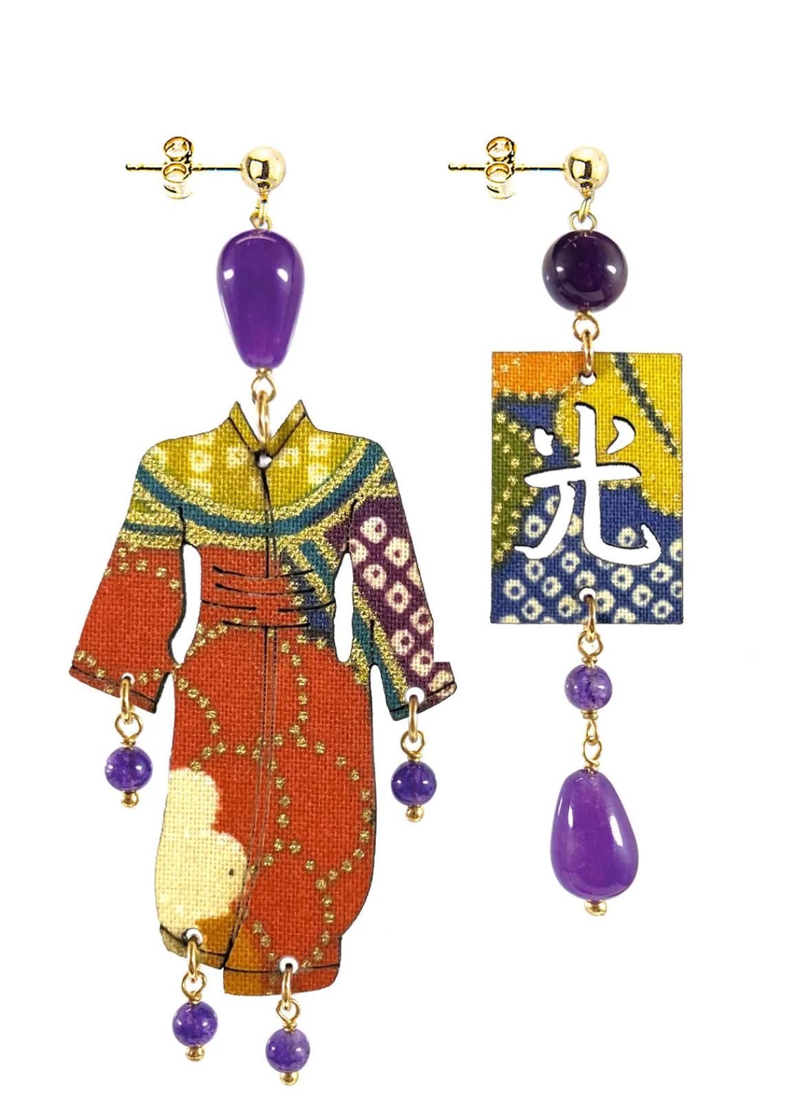 Lebole Maison Orecchini Kimono Piccolo Viola