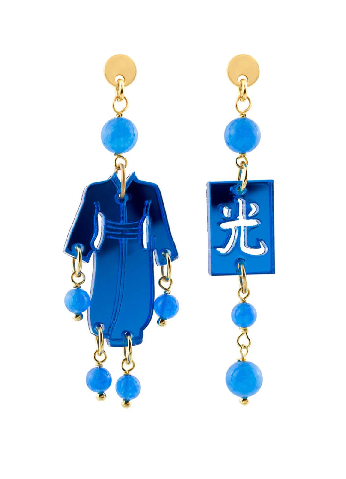 Lebole Maison Orecchini Kimono Plexi Mini Azzurro