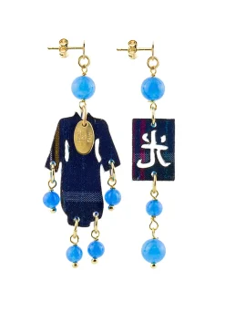 Lebole Maison Orecchini Kimono Plexi Mini Azzurro