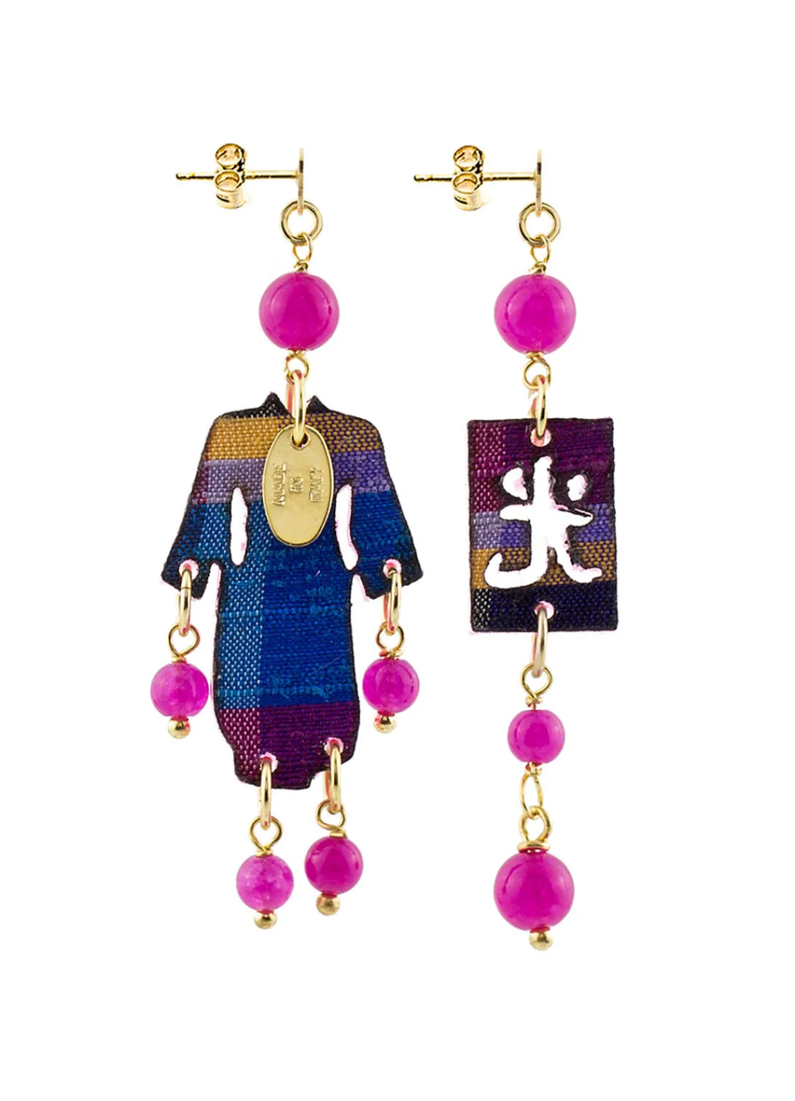 Lebole Maison Orecchini Kimono Plexi Mini Fucsia