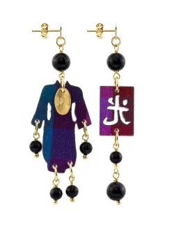 Lebole Maison Orecchini Kimono Plexi Mini Nero