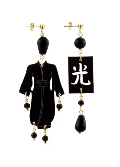 Lebole Maison Orecchini Kimono Plexi Mini Nero