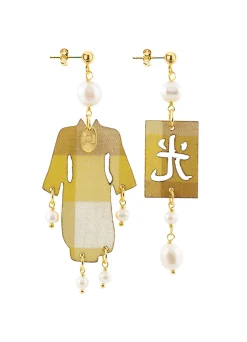 Lebole Maison Orecchini Kimono Plexi Mini Oro