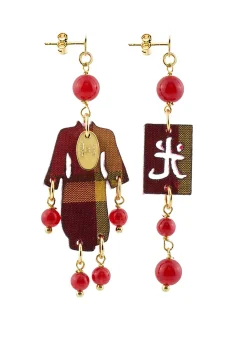 Lebole Maison Orecchini Kimono Plexi Mini Rubino
