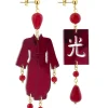 Lebole Maison Orecchini Kimono Plexi Piccolo Rubino