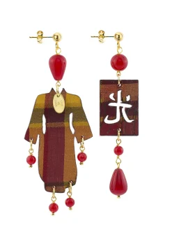 Lebole Maison Orecchini Kimono Plexi Piccolo Rubino