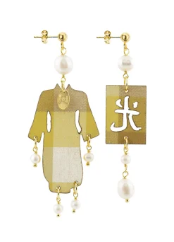 Lebole Maison Orecchini Kimono Plexi Piccolo Oro