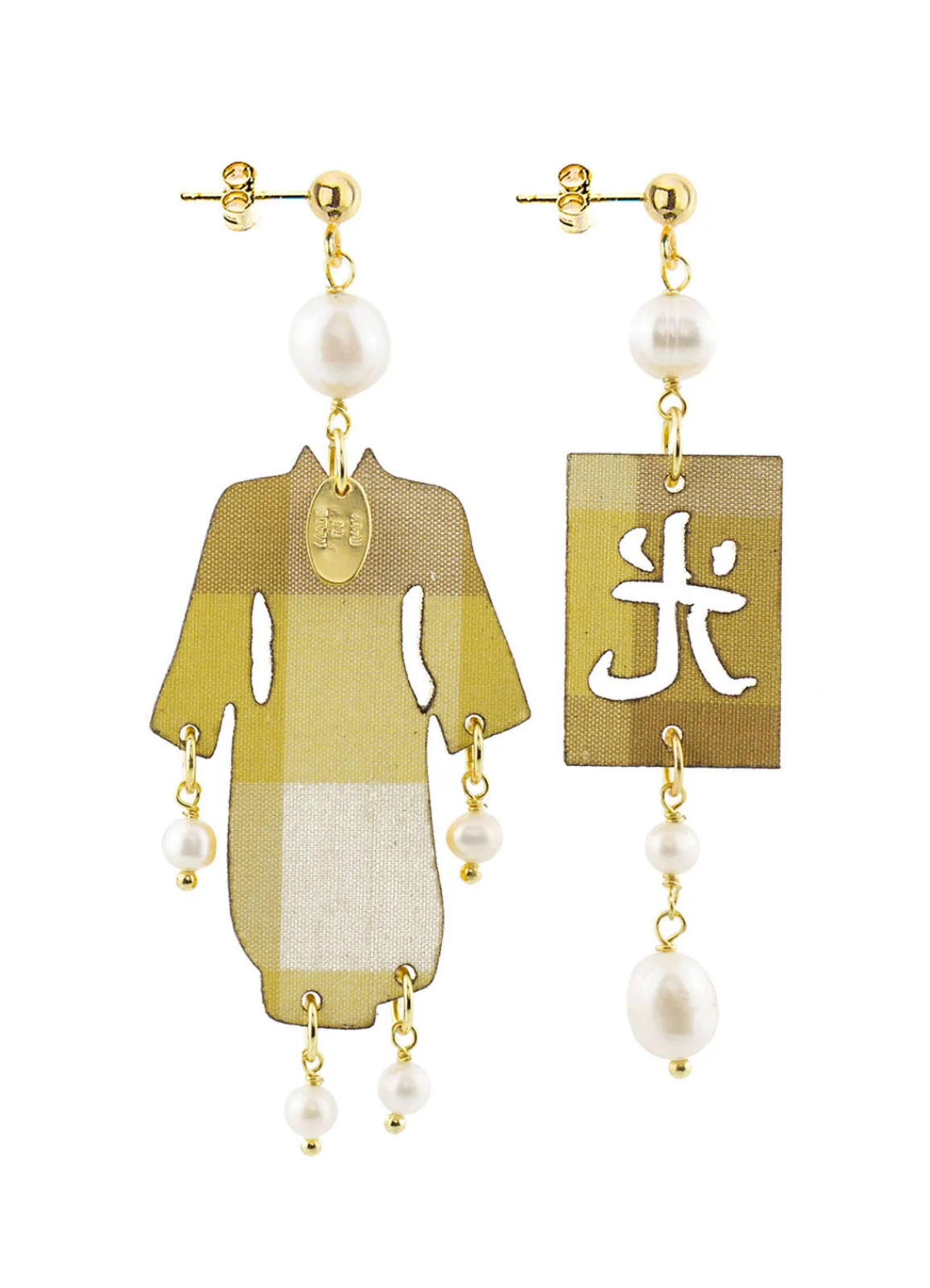 Lebole Maison Orecchini Kimono Plexi Piccolo Oro