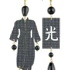 Lebole Maison Orecchini Kimono Riga Grande Nero