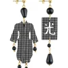 Lebole Maison Orecchini Kimono Riga Piccolo Nero