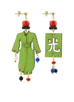 Lebole Maison Orecchini Kimono Special Piccolo Verde Chiaro