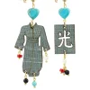 Lebole Maison Orecchini Kimono Special Piccolo Celeste
