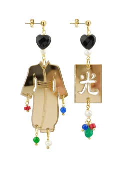 Lebole Maison Orecchini Kimono Special Piccolo Plexi Oro
