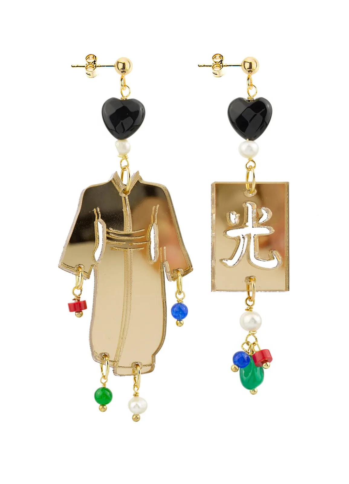 Lebole Maison Orecchini Kimono Special Piccolo Plexi Oro