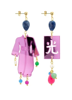 Lebole Maison Orecchini Kimono Special Piccolo Plexi Fucsia