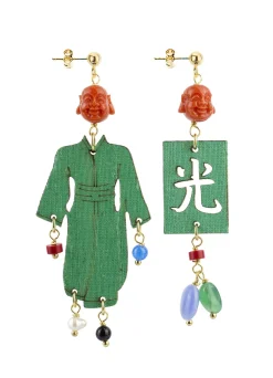 Lebole Maison Orecchini Kimono Special Piccolo Verde