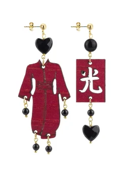 Lebole Maison Orecchini Kimono Special Piccolo Rubino