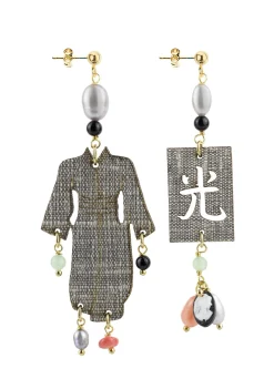 Lebole Maison Orecchini Kimono Special Piccolo Grigio